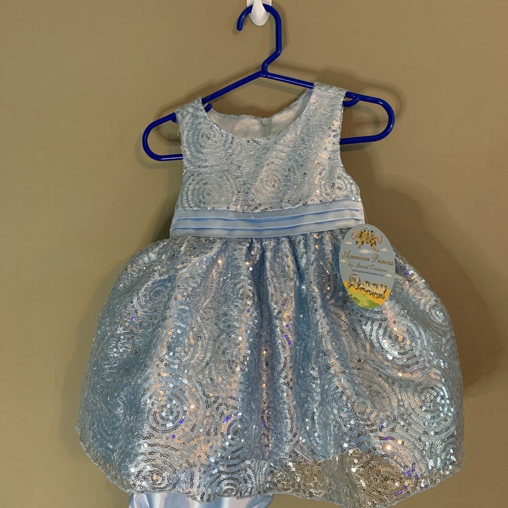 American Princess Blue Sequin Formal Dress